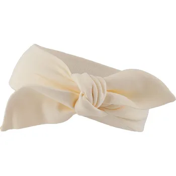 Čelenka Bavlněná čelenka pro miminko - uzel, velké, 1 krémová světlá