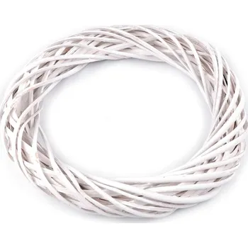 Floristika Proutěný věnec Ø30 cm, střední, 1 bílá