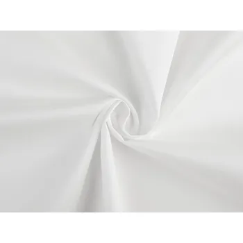 Bavlněný satén hladký šíře 305 cm, střední, bílá