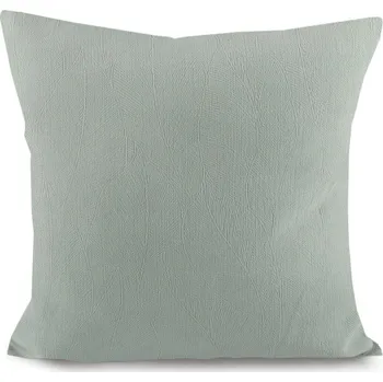 Povlak na dekorativní polštářek Povlak na polštář jednobarevný s jemným vzorem 45x45 cm, střední, 4 šedozelená sv.