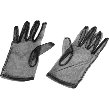 Rukavice Společenské rukavice tylové, velké, 3 černá