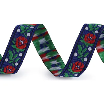 Krojová vzorovka šíře 18 mm, střední, 2 modrá tmavá