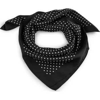 Šátek Saténový šátek puntík 65x65 cm, velké, 4 černá