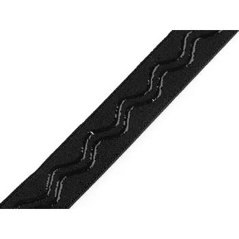 Pruženka šíře 20 mm se silikonem, střední, 2 černá