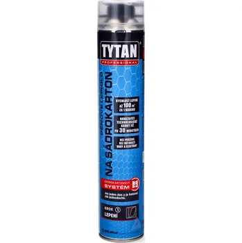 Montážní pěna OSTATNÍ Lepidlo pěnové pistolové na sádrokarton Tytan Professional 830 ml