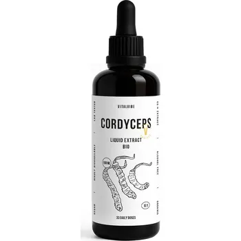 Přírodní produkt Vitalvibe Cordyceps Liquid Extract BIO bez alkoholu 100 ml