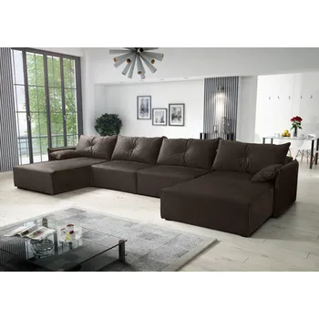 Sedací souprava Sedací souprava do U LUIZA 3 - tmavě hnědá