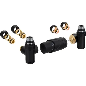 Radiátor HOPA INTEGRATO-SADA, rohový ventil (Z8) Barva - Černá RDINTEGSADAB