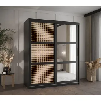 Šatní skříň Šatní skříň HALIMA 2 - 150 cm, černá / černá