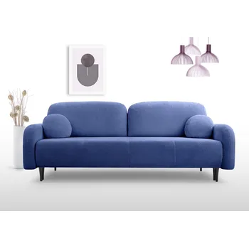 Pohovka Rozkládací dvousedačka s úložným prostorem WHITBY - tmavá modrá