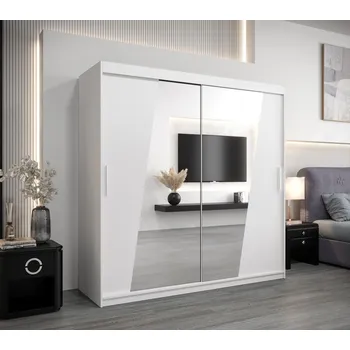 Šatní skříň Šatní skříň ESTER - šířka 200 cm, bílá