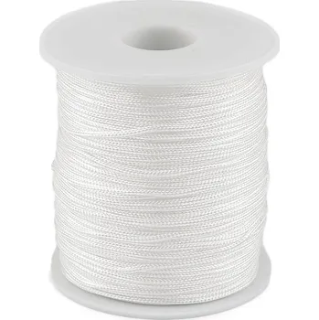 Šňůra PES Ø0,9 mm, velké, bílá