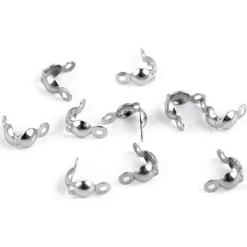 Náramek Kaloty z nerezové oceli 8 mm, střední, platina