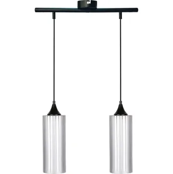 Závěsné svítidlo nad jídelní stůl CONCEPT - 2xE27, 60W, černé / stříbrné