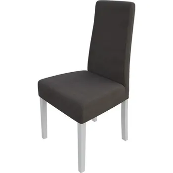 Jídelní židle Čalouněná jídelní židle MOVILE 38 - bílá / tmavá hnědá 2