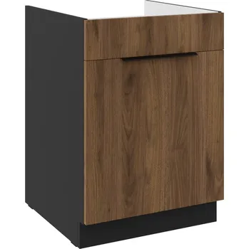 Kuchyňská skříňka Dolní skříňka na dřez TOVA - šířka 60 cm, ořech okapi / černá