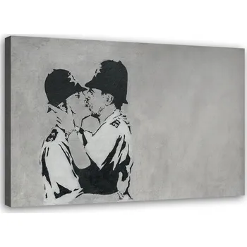 Obraz OBRAZ NA PLÁTNĚ Banksy Kissing Coppers