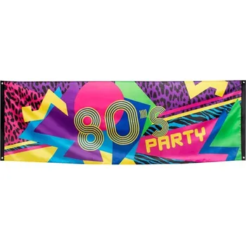 Prostěradlo Boland banner 80's party 74 x 220 cm polyester
