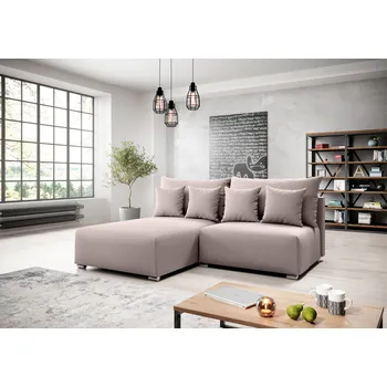 Sedací souprava Malá sedací souprava ROSIANA - pudrově růžová, levý roh