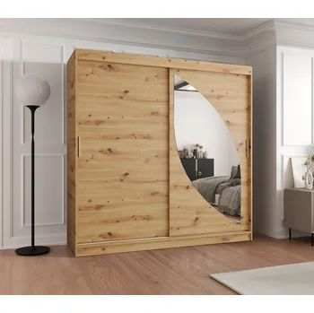 Šatní skříň Šatní skříň 200 cm SUDENA s posuvnými dveřmi - dub artisan