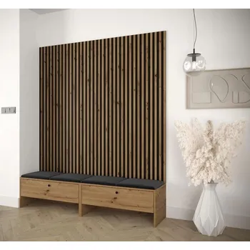 Předsíňová stěna Stěna do předsíně ZAMORA 5 - dub artisan / černá