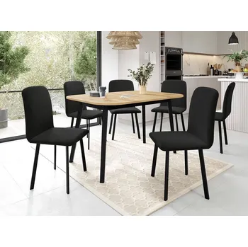 Jídelní stůl VENETI MELRA Dub kraft / černý