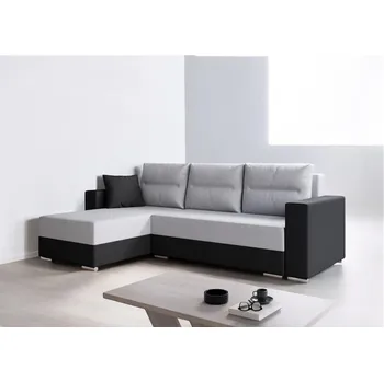 Sedací souprava Rohová sedací souprava KANANDA 3 - šedá / černá