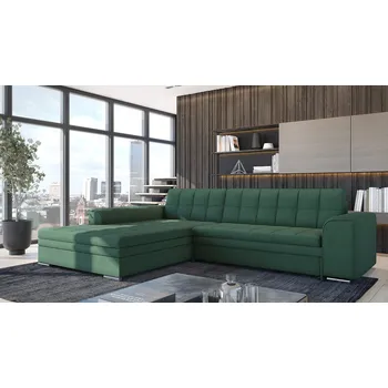 Sedací souprava Rozkládací rohová sedací souprava SANGITA 2 - zelená, levý roh