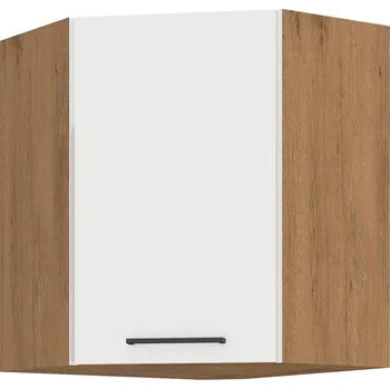 Kuchyňská skříňka Horní rohová skříňka VANYA - 60x60 cm, bílá / dub lancelot