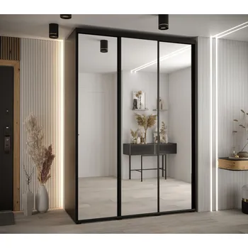 Šatní skříň Šatní skříň ASIRI 2 - 170/60 cm, černá / černá