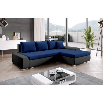 Sedací souprava Sedací souprava s úložným prostorem CANDIDA - černá / modrá