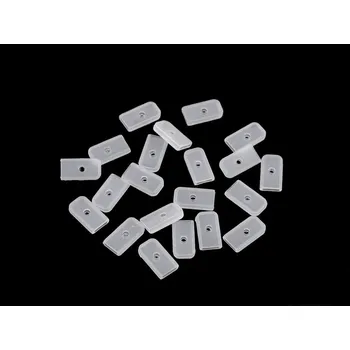 Silikonové koncovky na ploché, kovové a plastové kostice šíře 6; 8; 12 mm, střední, 3 (6 mm) transparent