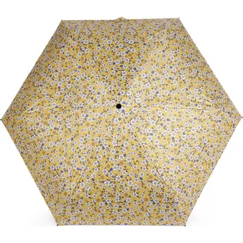 Deštník Dámský mini skládací deštník květy, velké, 3 hořčicová