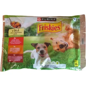 Krmivo pro psa Friskies 85gx4ks kaps., hovězí, kuře, jehně v želé