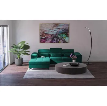 Sedací souprava Praktická sedačka s úložným prostorem HEDA - zelená