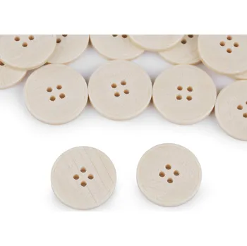 Knoflík Knoflík laser velikost 40", 44", střední, 1 (40") krémová světlá