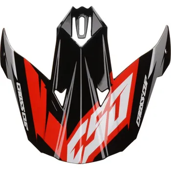 Motodoplněk kšilt pro přilby Cross Cup Two, CASSIDA (červený/bílý/černý) PEAK RED WHITE BLACK SC-15 TWO