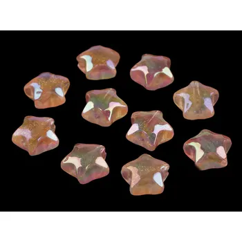 Dětské navlékací korálky Plastové korálky s AB efektem hvězda Ø18 mm, střední, 2 růžová nejsv.