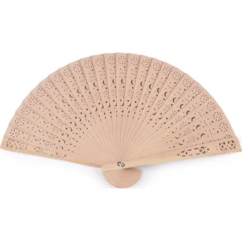 Karnevalový doplněk Vějíř bambusový, velké, 1 přírodní sv.