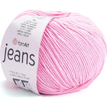 Příze Pletací příze Jeans 50 g, střední, 4 (36) růžová sv.