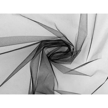 Tyl jemný šíře 300 cm, střední, 2 černá