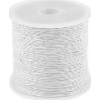 Šňůrka PES Ø0,5 mm, střední, 1 (28) bílá