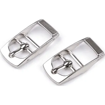 Kovová spona / opasková přezka, průvlek 12 mm, střední, 1 nikl