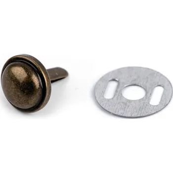 Dvounožkový hřeb / kovové nožičky na kabelky Ø12 mm, velké, 2 staromosaz