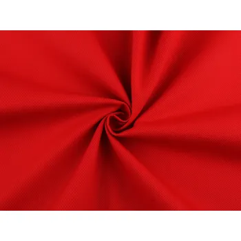 Bavlněná látka / plátno hrubší s keprovou vazbou, střední, 5-37 (250 g/m²) červená