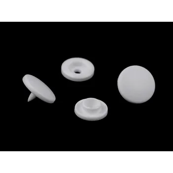 Plastové patentky / stiskací knoflíky vel. 20", velké, 1 (B3) bílá