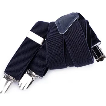 Kšandy Dětské šle jednobarevné, střední, 2 modrá temná