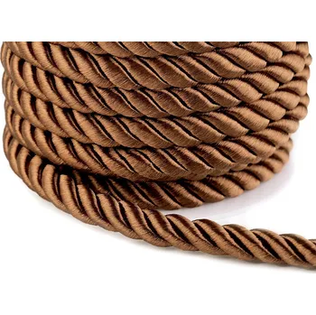 Šňůra kroucená Ø10 mm, střední, 2 (168) hnědá kávová