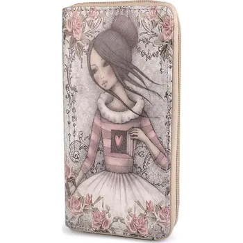 Peněženka Dámská peněženka 10x19 cm, střední, 6 šedá světlá