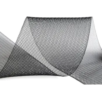 Modistická krinolína na vyztužení šatů a výrobu fascinátorů šíře 8 cm, střední, 5 (CC16) černá